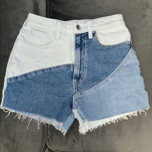 Two-Tone Denim Women's Shorts